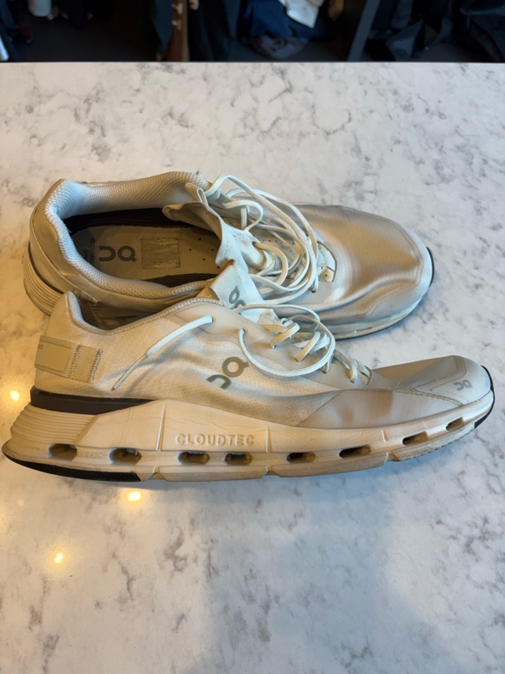 On Running Men’s CloudTec Sneakers in Off-White/Cream